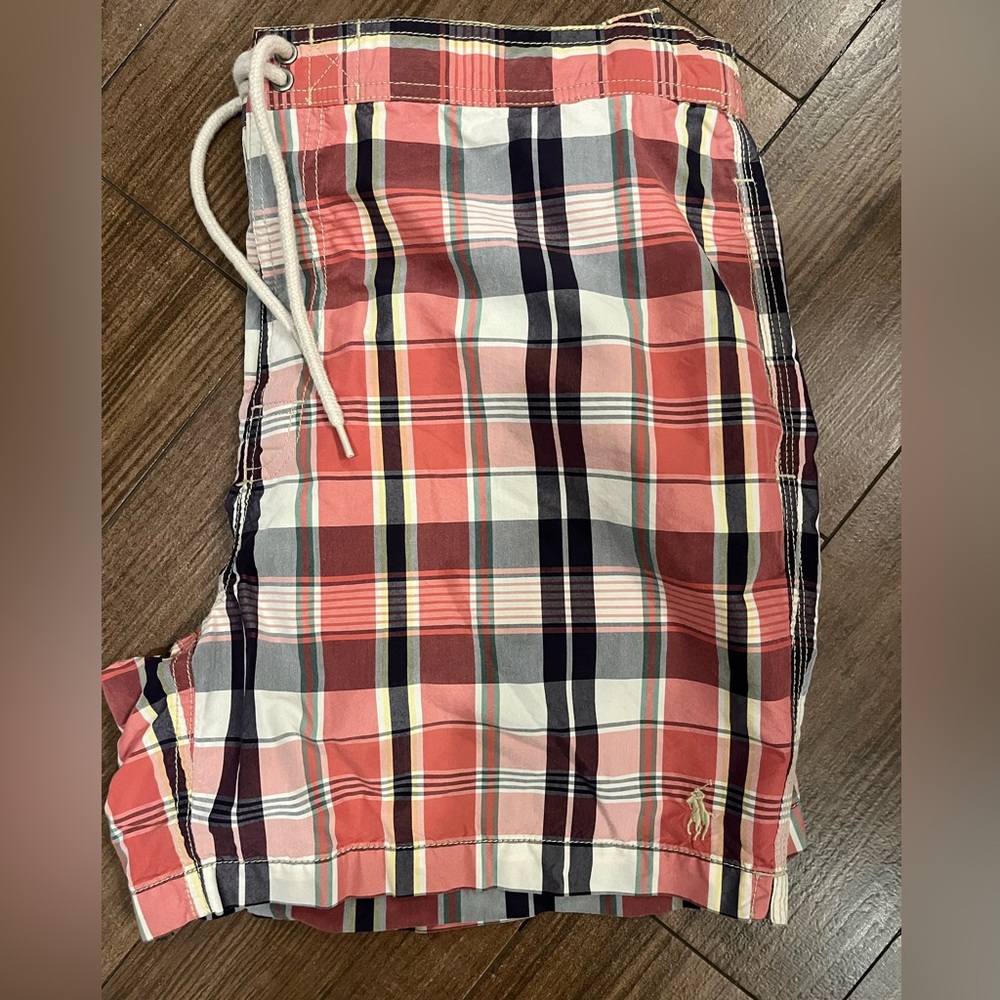 Polo Ralph Lauren plaid swim trunks size XL
